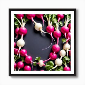 Heart Of Radishes Art Print