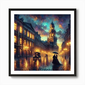 Night In The City 1 Art Print