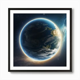 Earth In Space 1 Art Print