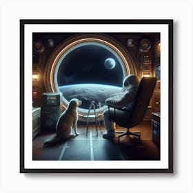 The Last Man And Dog In The World Art Print