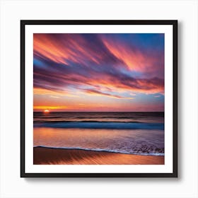 Sunset On The Beach 251 Art Print