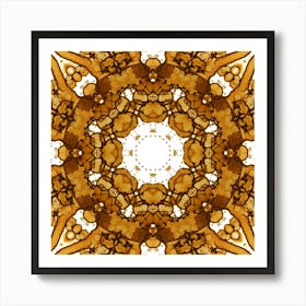 Abstract Coffee Mandala 5 Art Print