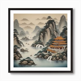 Chinese Landscape Art Print