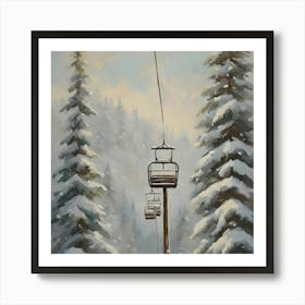 Ski Lift 1 Art Print