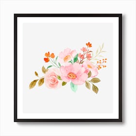 Watercolor Flowers Art Print