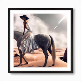 AI Digital Art | Desert Goddess - Comfortable In My Skin | Wilfredo x DALL-E Art Print