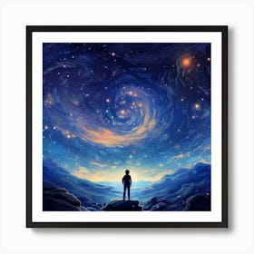 Starry Night Sky 1 Art Print