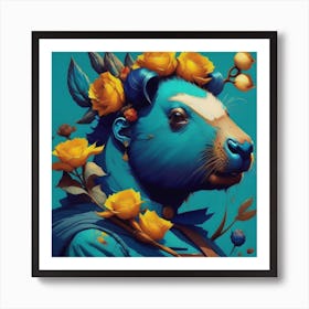 Capybara Cow Art Print