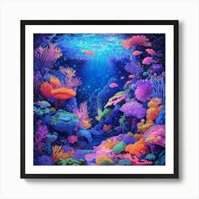 Coral Reef Art Art Print