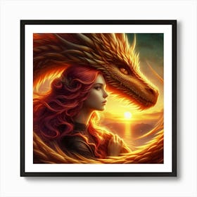 Dragon Girl 3 Art Print