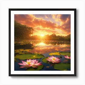 Lotus Lily 1 Art Print