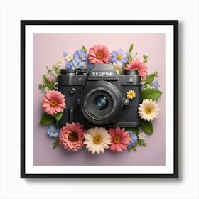 Celebrate World Photography Day Concept Of A Camera Art Print