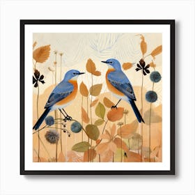 Bird In Nature Eastern Bluebird 2 Art Print