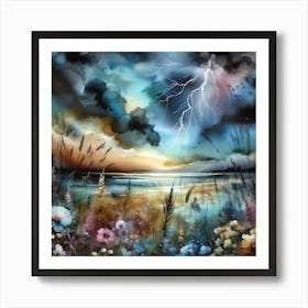 Lightning Storm Art Print