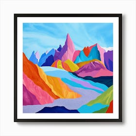 Colourful Abstract Los Glaciares National Park Argentina 5 Art Print