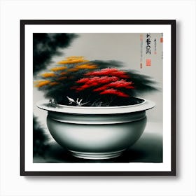 Chinese Flowerpot Art Print