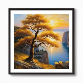 Sunset Tree 5 Art Print