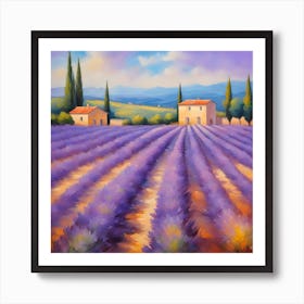 Lavender Fields 1 Art Print