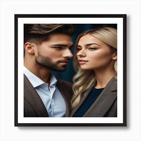 Couple In Business Suit Art Print