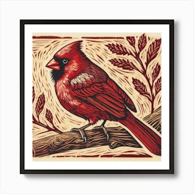 Cardinal Bird 1 Art Print