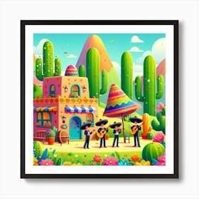 Mexican Carnival Art Print