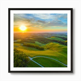 Sunset In The Hills Art Print