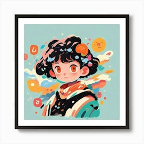 Anime Girl 1 Art Print