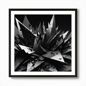 Black and White Abstract Art 369 Art Print