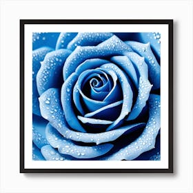 Blue Rose Art Print