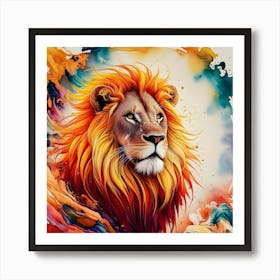 Lion Painting Art Print