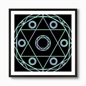 Turquoise Magic Circle Art Print