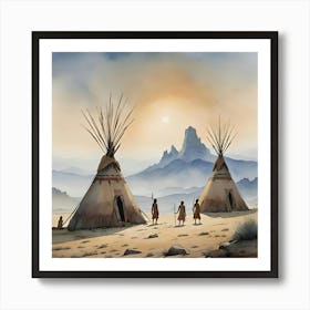 Native American Teepees Art Print