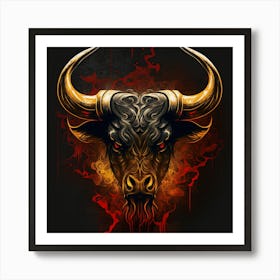 Bull Head1 Art Print