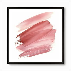 Pink Lipstick Brush Strokes Art Print