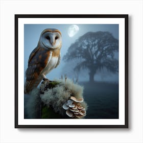 Barn Owl 1 Art Print