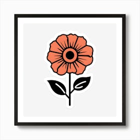 Flower Sticker Art Print