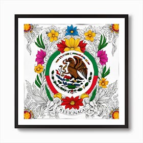 Mexican Flag 4 Art Print