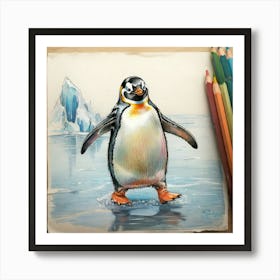 Penguin 9 Art Print