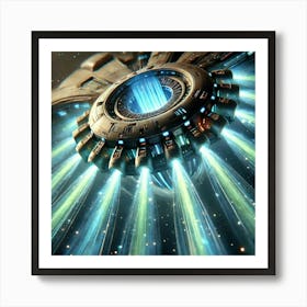 Stellar Vanguard Energy Transfer Pods Focused Converted Art Print