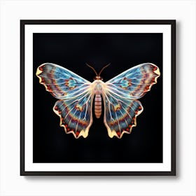 Moth made of Light 1 Art Print