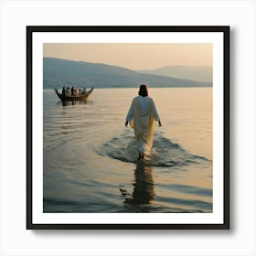 Jesus Walking On The Sea Of Galilee Art Print