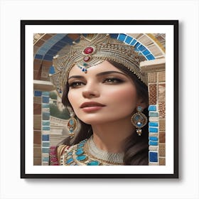 Beautiful Mosaic Lady, Beauty And Art 03 Póster