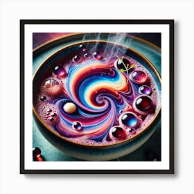 A Close Up Of Quantum Fusion Soup, A Rich, Vibra Art Print