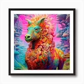 Psychedelic Horse Art Print