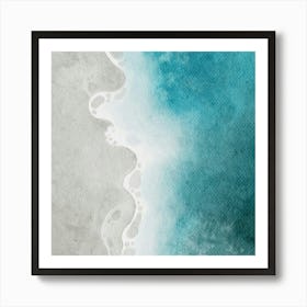 Watercolor Of A Beach 1 Art Print