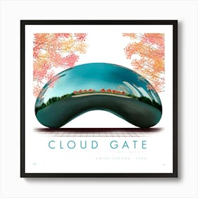 Cloud Gate Teal, Anish Kapoor Póster