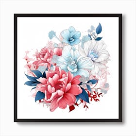 Peony Flowers Art Print