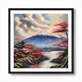 A Calm Reflection at the Edge of Fuji Art Print