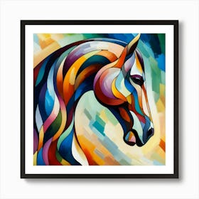 Colorful Horse Painting 5 Art Print