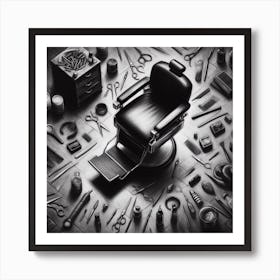 Barber Chair Art Print